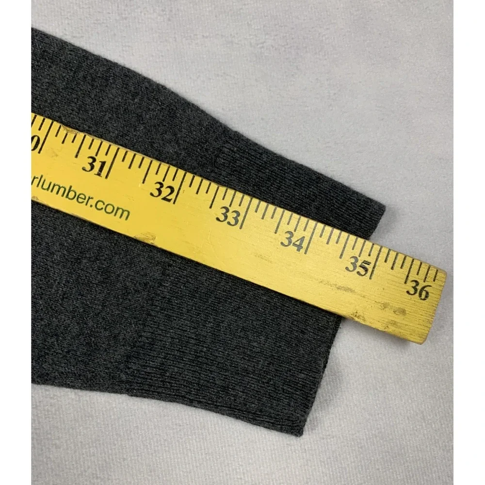 Banana Republic Sweater Mens L Gray‎ Luxe Yarn Cashmere Blend Polo Pullover